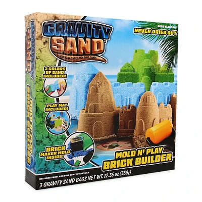 gravity sand™ mold n' play brick builder set