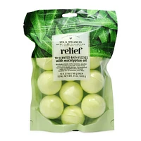 10-count scented bath fizzies with eucalyptus oil