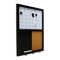 dry erase calendar w/ chalkboard, corkboard 15in