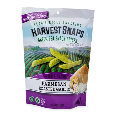 harvest snaps® green pea snack crisps 3oz -  parmesan roasted garlic