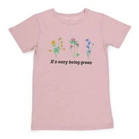 Juniors 'It's Easy Being Green' Floral Graphic Tee