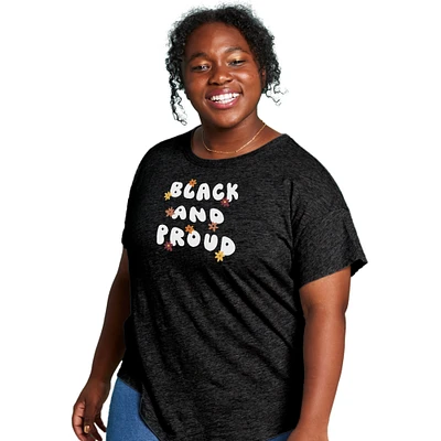black and proud graphic tee