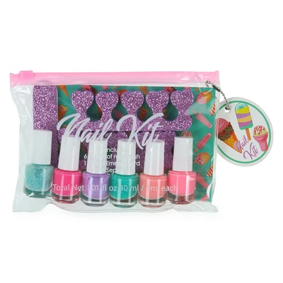 sweet treats nail kit with 6 x nail polish