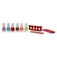 rainbow nail kit with 6 x nail polish