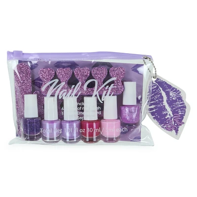 nail kit with 6 x nail polish