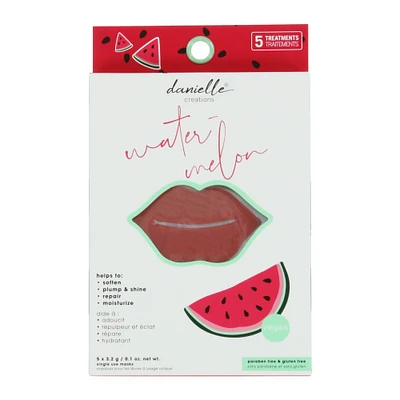 danielle creations® watermelon treatment lip masks 5-count