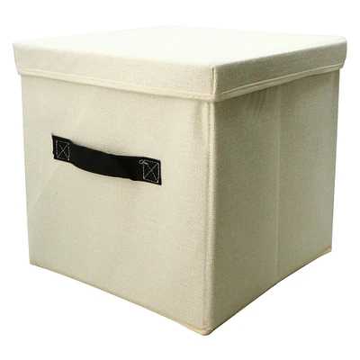 collapsible storage bin with lid 11in x