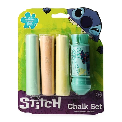 disney stitch™ sidewalk chalk & holder 4-piece set