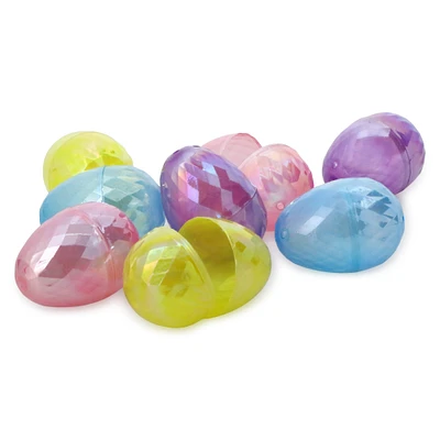 8-count fillable iridescent easter eggs