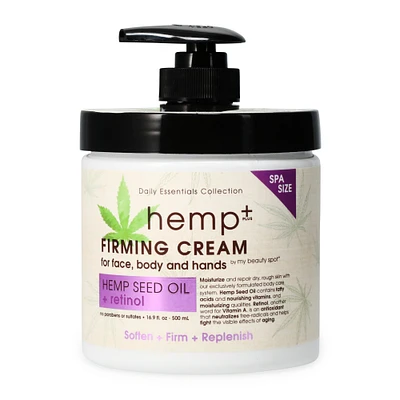 hemp+ firming cream with hemp seed oil + retinol 16.9 fl.oz