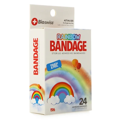 bioswiss® rainbow bandages 24-count