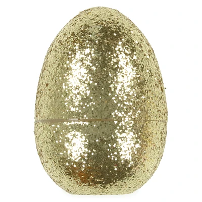 extra large fillable gold glitter easter egg 6in