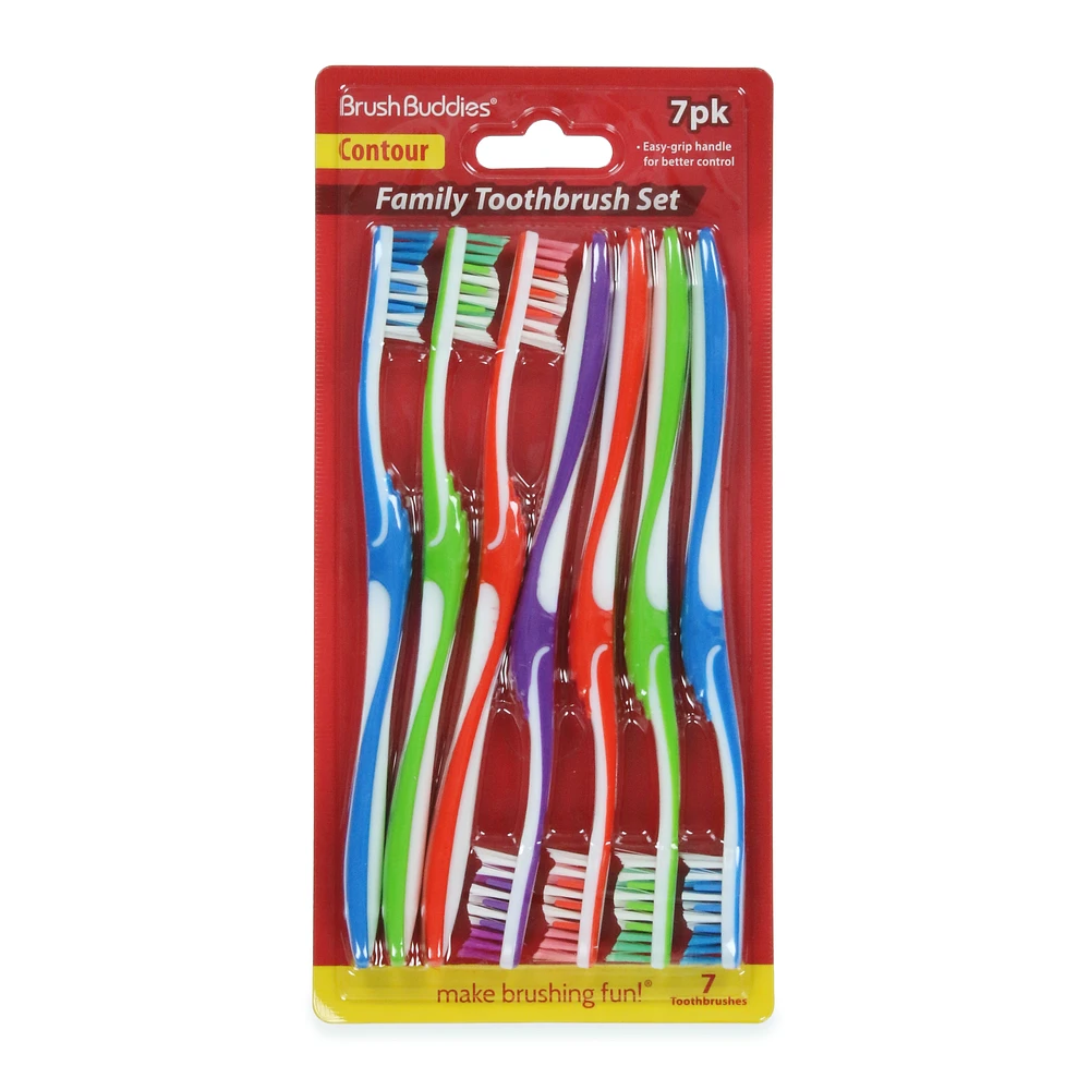 brush buddies® 7-count family toothbrush set