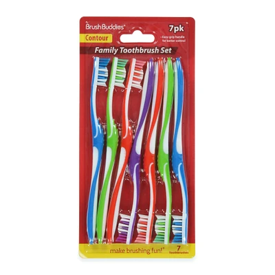 brush buddies® 7-count family toothbrush set
