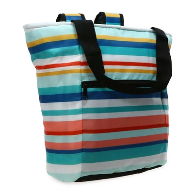 striped cooler backpack 16.5in