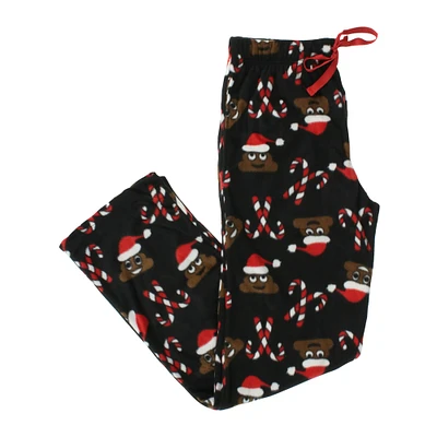 juniors holiday plush lounge pants - santa poo