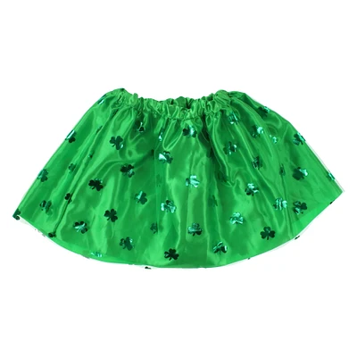 st. patrick's day green shamrock tutu skirt