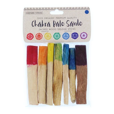 chakra palo santo sacred wood smudge sticks 7-piece set