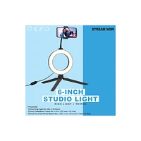 6in studio ring light + phone tripod