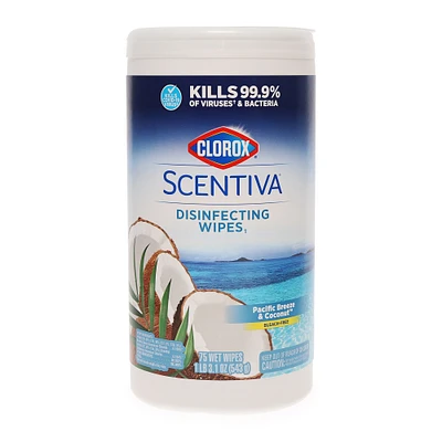 clorox® scentiva® disinfecting wipes 75-count