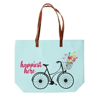 bicycle graphic tote bag 21.75in