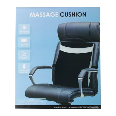 cordless massage chair cushion with 2-speed vibration