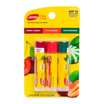 Carmex™ Daily Care Assorted Flavor Stick W/ Spf25 3 Pack