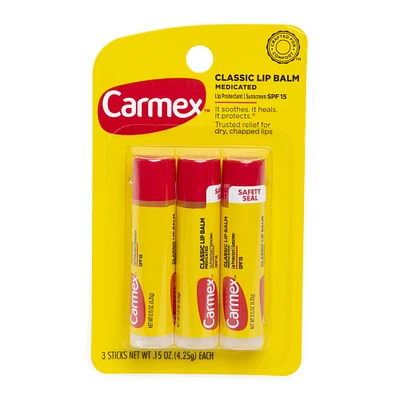 Carmex™ Classic Lip Balm W/ Spf15 3 Pack