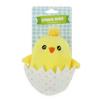 spring buds plush chick dog toy with squeaker