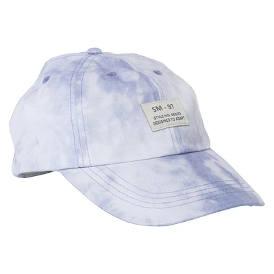 tie dye baseball cap with utility patch