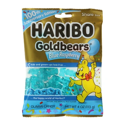 haribo® 100th anniversary blue raspberry goldbears® 4oz