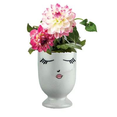 zinnia grow kit in pretty lady planter