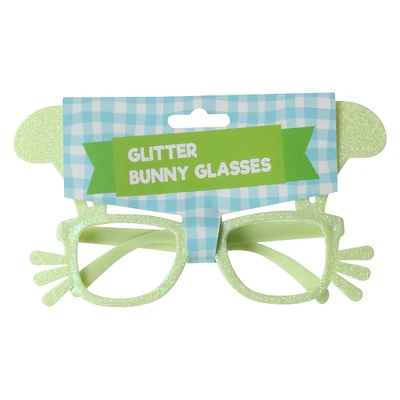 easter glitter bunny glasses