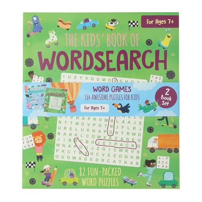 word search & crossword puzzles for kids 2-book bundle