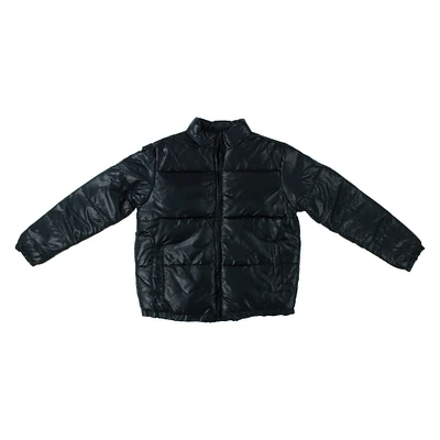 young men's black puffer jacket
