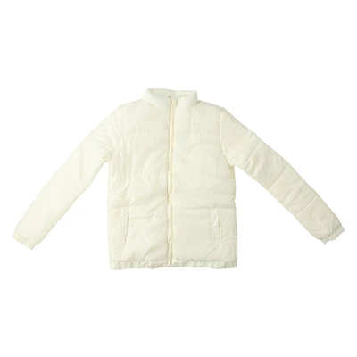 juniors white puffer jacket