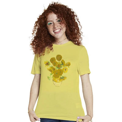 van gogh sunflowers graphic tee