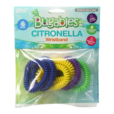 bugables® citronella wristband 6-pack