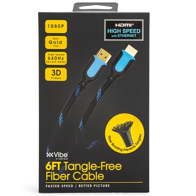 tangle-free hdmi cable 6ft