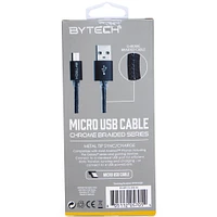chrome braided micro usb cable 6ft