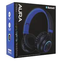 bluetooth® color-changing LED headphones with mic