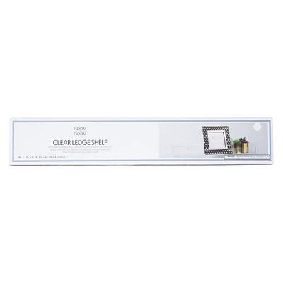 clear ledge floating shelf 18in