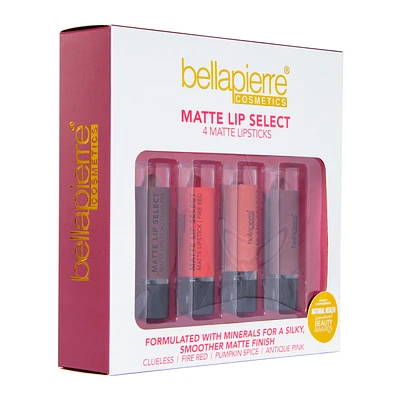 Bella Pierre® Lip Culture Matte Lipstick 4-Piece Collection