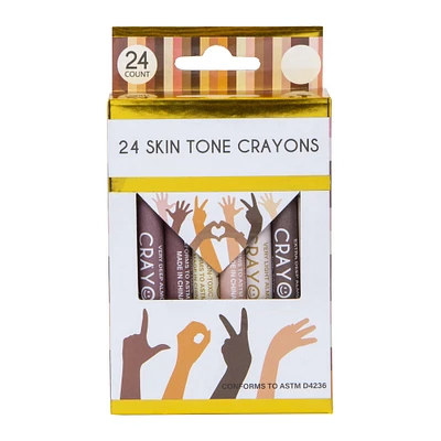 skin tone crayons 24-pack