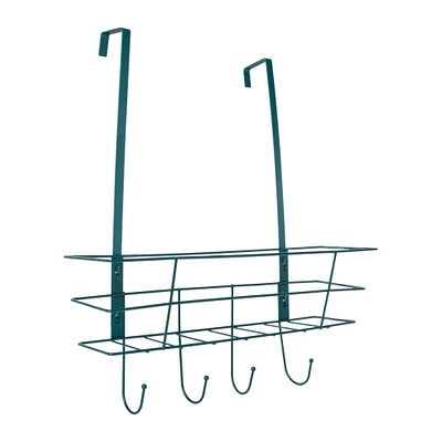 over-the-door basket organizer with hooks