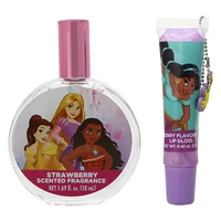 Disney Princess fragrance & lip gloss set