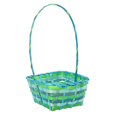 mini bamboo easter basket 7.8in - purple