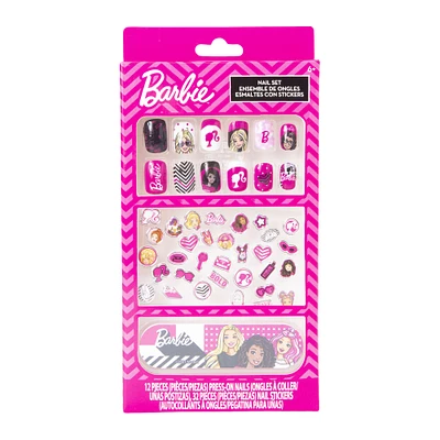 barbie™ press-on nails & stickers set