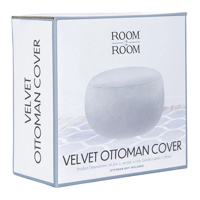 velvet ottoman cover 20.5in x 11in