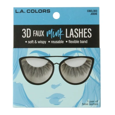 l.a. colors® 3d faux mink false eyelashes - andie